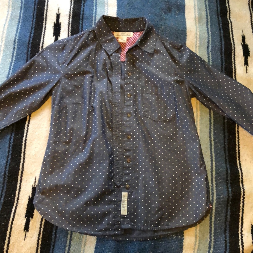 Polka dot button down